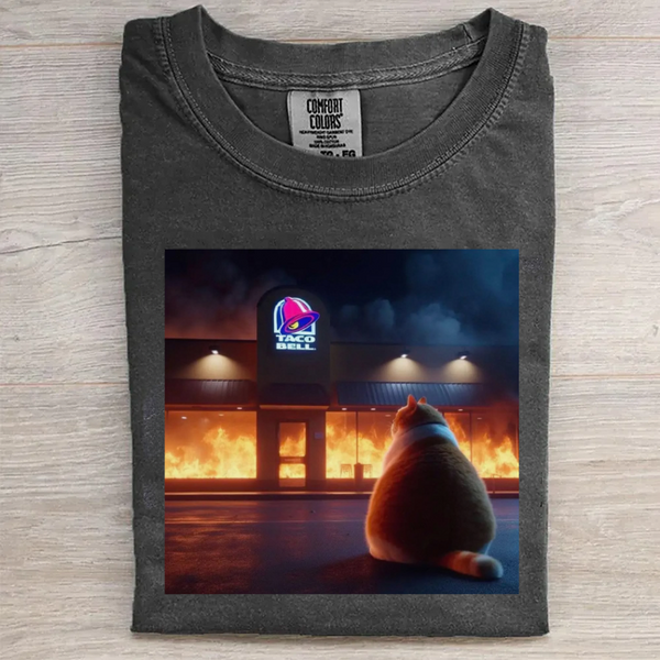 Fat cat goes to Taco Bell T-shirt