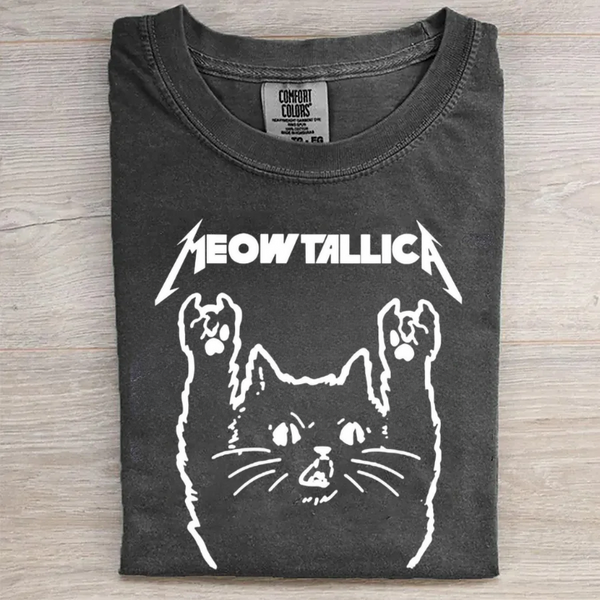 Meow Tallica Funny T-shirt