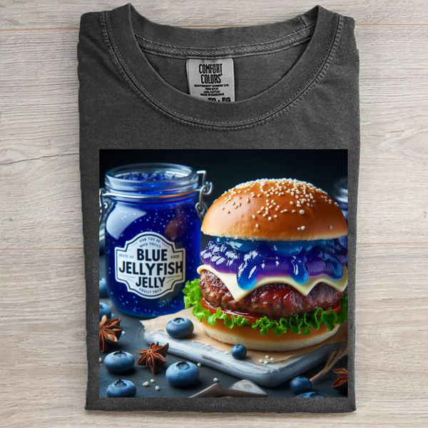 Blue Jellyfish Jelly Hamburger T-Shirt
