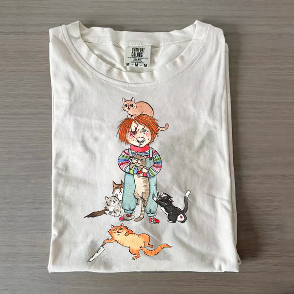 Horror Icons As Cat Lovers Shirt