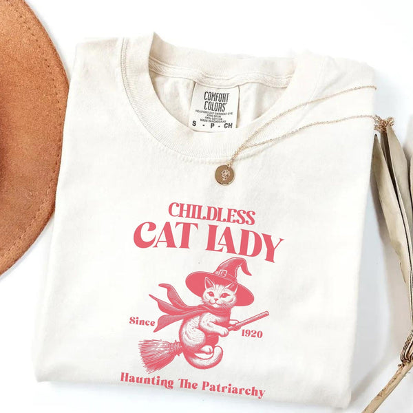 Retro Childless Cat Lady Comfort Colors Shirt